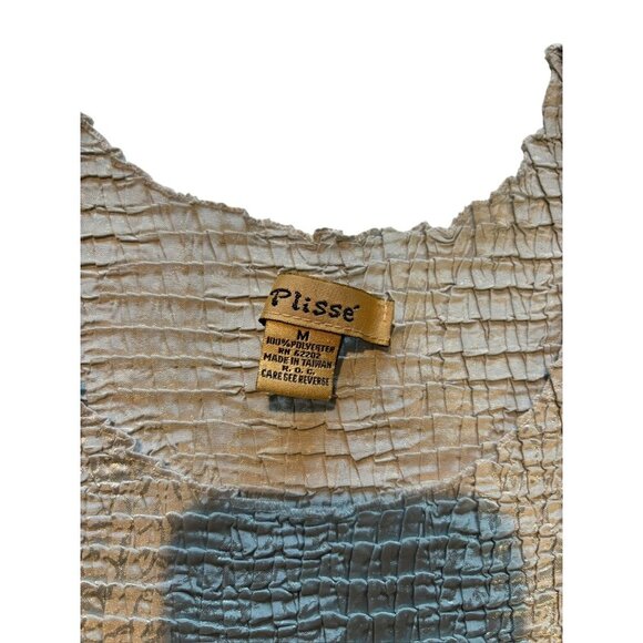 Plisse Women's Silver Sleeveless Top - Picture 3 of 5